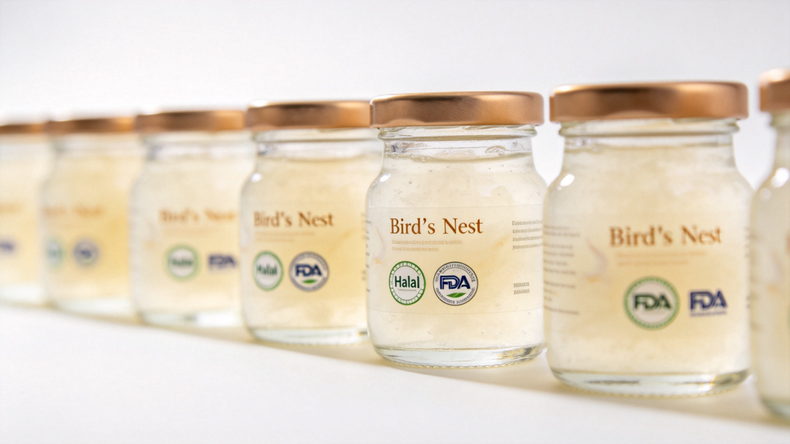 أحدث قضايا الشركات حول طائر العش OEM مع شهادة الحلال و FDA: بوابتك إلى الأسواق العالمية