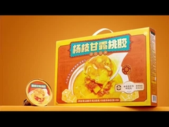 جاهز للأكل مانجو بوميلو ساجو مع حلوى صمغ الخوخ نباتي حلوى نباتية مغذية للبشرة